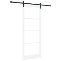 puerta corredera y negro 93 x 232 cm vidaxl