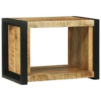 cubo de pared marron 55 x 35 x 40 cm madera de mango maciza vidaxl