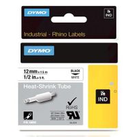 dymo 18055 s0718300 original label tape 12mm x 15m black on white