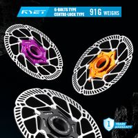 ryet rotor de disco de bicicleta flotante ultraligero 140 mm 160 mm - 6 pernos y bloqueo central de acero inoxidable para ciclismo de bicicleta de carretera de montana
