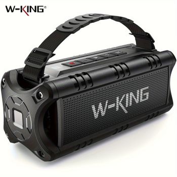 Altavoz Bluetooth W-KING D8mini-1, Altavoces Inalámbricos Portátiles de 30 W, Altavoz Exterior Resistente al Agua IPX6, 24 Horas de Reproducción, EQ, AUX, Tarjeta TF