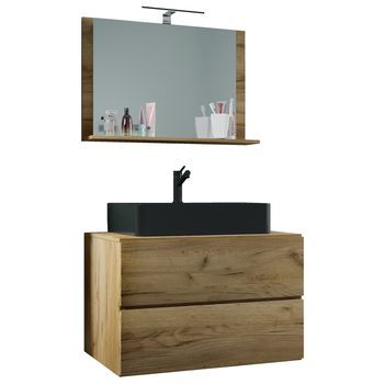 Muebles De Baño De Lavabo De 3 Piezas Lendas 80 Cm M