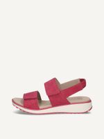caprice sandal pink made of leather without heel size 40