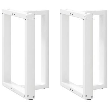 Patas Para Mesa De Comedor En Forma De T (2 Unidades), Color Blanco, 60 X 35 X (72-73) Cm, Acero Vidaxl