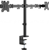 vision monitor desk post dual black