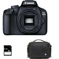 CANON EOS 4000D Cuerpo negro + Bolsa para camara + Tarjeta SD de 16 gb