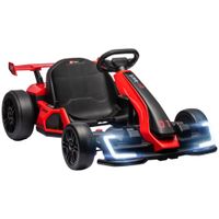 homcom kart electrico para ninos motor 2 x 150w bateria 24 v 120 x 76 x 535 cm rojo