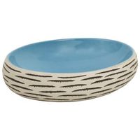 lavabo sobre encimera  lavabo de bano moderno ovalado ceramica multicolor 59x40x15 cm