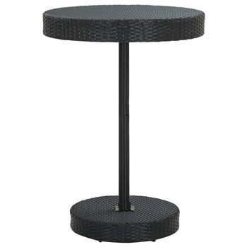 Mesa De Jardín De Ratán Sintético Negro 75,5x106 Cm Vidaxl