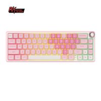 teclado mecanico frances royal kludge r65 65 intercambiable en caliente teclas pbt mda rgb gasket ingles para gamers con perilla de volumen