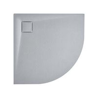 plato de ducha minimalista con desague smc efecto piedra natural 80 x 80 x 3 cm gris paron