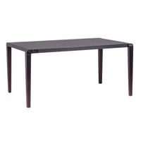 mesa de comedor rectangular de madera de fresno 155x90x73cm - negro