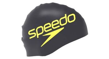Gorro de natacion de silicona estampado speedo negro