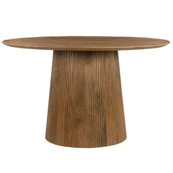 Mesa de comedor redonda 4 personas d130 cm de madera