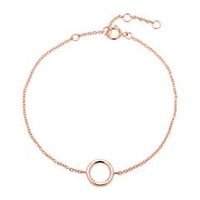 pulsera circular de plata 925 banada en oro rosa