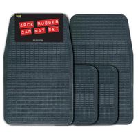 4 piece rubber mat set -  black promotional