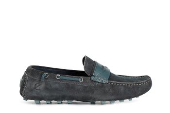 mocasines en piel de ante con trabilla anthracite