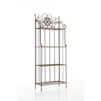 estanteria estante de almacenamiento zapatos 4 niveles 175x66x32 cm metal marron eta10092