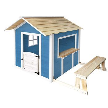 Casita De Juegos The Big Palace - 106 X 111 Cm Azul Con Banco