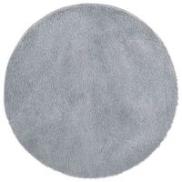alfombra de pelo largo navarra gris claro 200x200 cm poliester vidaxl