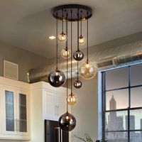lampara colgante dark 9 luces