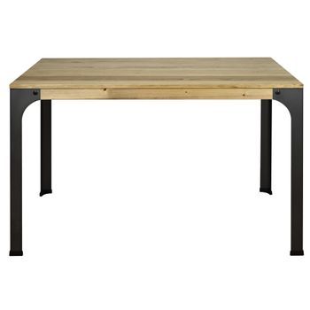 Mesa Salon Comedor 168x88x75cm En Madera Maciza De Pino Acabado Vintage Estilo Industrial