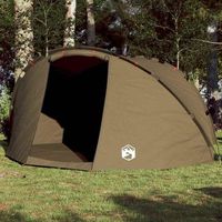 tienda de pesca - tienda para 5 personas - poliester - verde oliva 307x290x170cm
