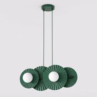 lampara de techo drino verde oliva 4 luces