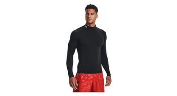 Camiseta de compresion de manga larga under armour heatgear armour negro