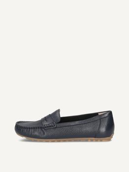 CAPRICE Moccasin, blue, made of Leather without heel, Size 36