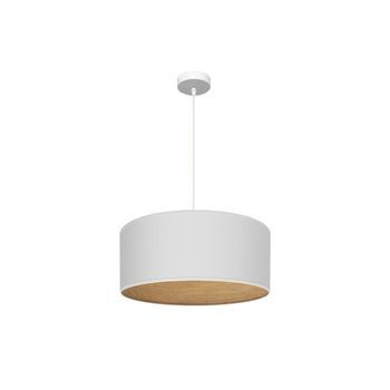 Colgante Tania 1xe27 Blanco/blanco-madera Clara Regx50x50 Cm