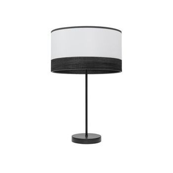 Sobremesa Alto Olga 1xe27 Negro/blanco-madera Negra 62x30x30 Cm