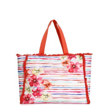 bolsa de playa en tejido estampado red