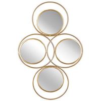 espejo de pared moderno metal dorado 4 piezas 50 x 80 cm pieza decorativa decoracion lescar