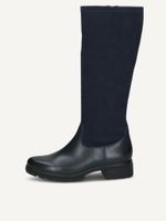 caprice boots blue made of leather and synthetic with block heel size 39
