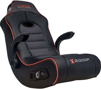 X Rocker G-Force 2.1 Floor Rocker Gaming Chair - Black, Black
