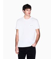 ax armani exchange para hombre xm002178af12308u0009 camiseta de algodon blanco l casual manga corta