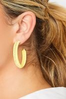pendientes de aro con rafia amarilla