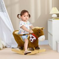 caballito balancin infantil con sonidos de animal cafe homcom