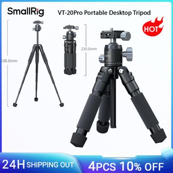 Trípode de escritorio portátil SmallRig VT-20 Pro con abrazadera para teléfono con cabezal de vídeo para fotografía, videografía, transmisión en vivo -5470
