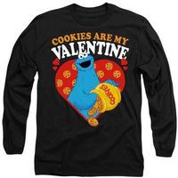 sesame street camiseta manga larga cookies are my valentine para mujer