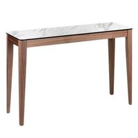 consola rectangular marmol porcelanico y nogal angel cerda 3082 120x39x75