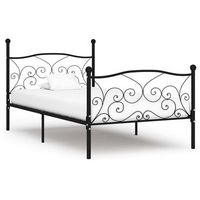 estructura cama con somier sin colchon metal negro 90x200 cm vidaxl