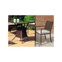 conjunto jardin mesa y 4 sillones con cojines comodos