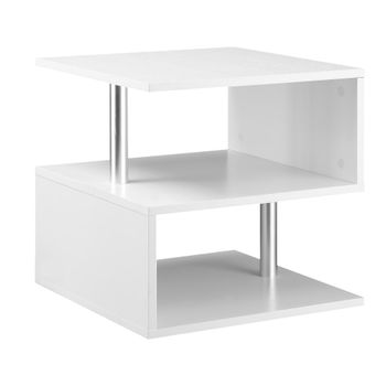 Mesa de centro café 50x50x50 cm blanco