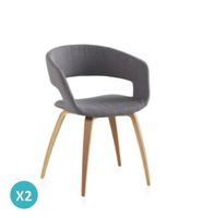 pack 2 sillones tapizados en gris