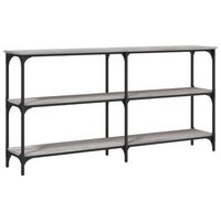 mesa consola  mesa de entrada  mesa auxiliar madera de ingenieria gris sonoma 150x29x75 cm