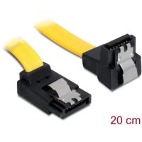 cable sata a sata delock 05m amarillo con clip de sujecion