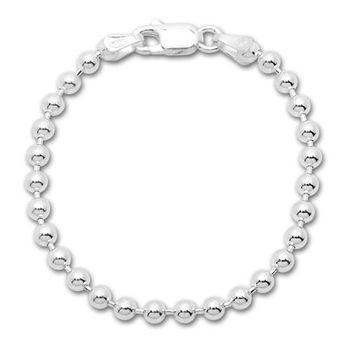 Mini cadena de bolas de plata 925 3,0mm 12cm