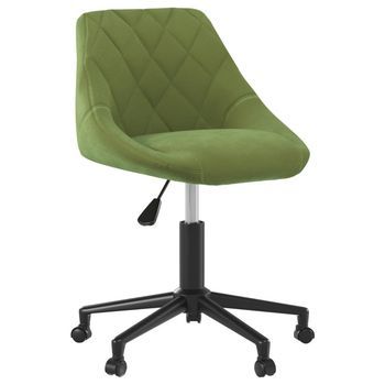 Silla De Comedor Giratoria De Terciopelo Verde Claro Vidaxl
